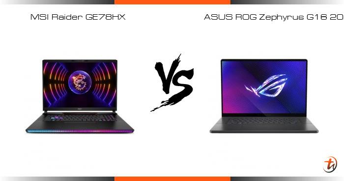 Clash of Titans: ROG Zephyrus G16 vs. MSI Raider GE78 – A Head-to-Head Battle for Gaming Supremacy
